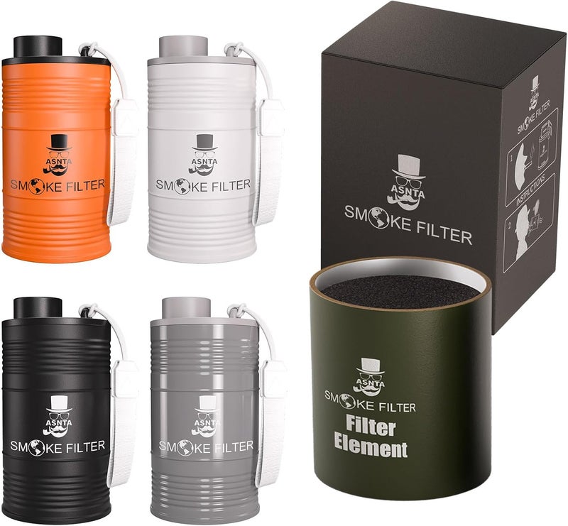 Asanta Metal Housing Personal Filter - Effectively Captures Smoke and Removes Odors,Long-Term Use, Equipped with Replaceable Cartridge (Filter) - Image 2